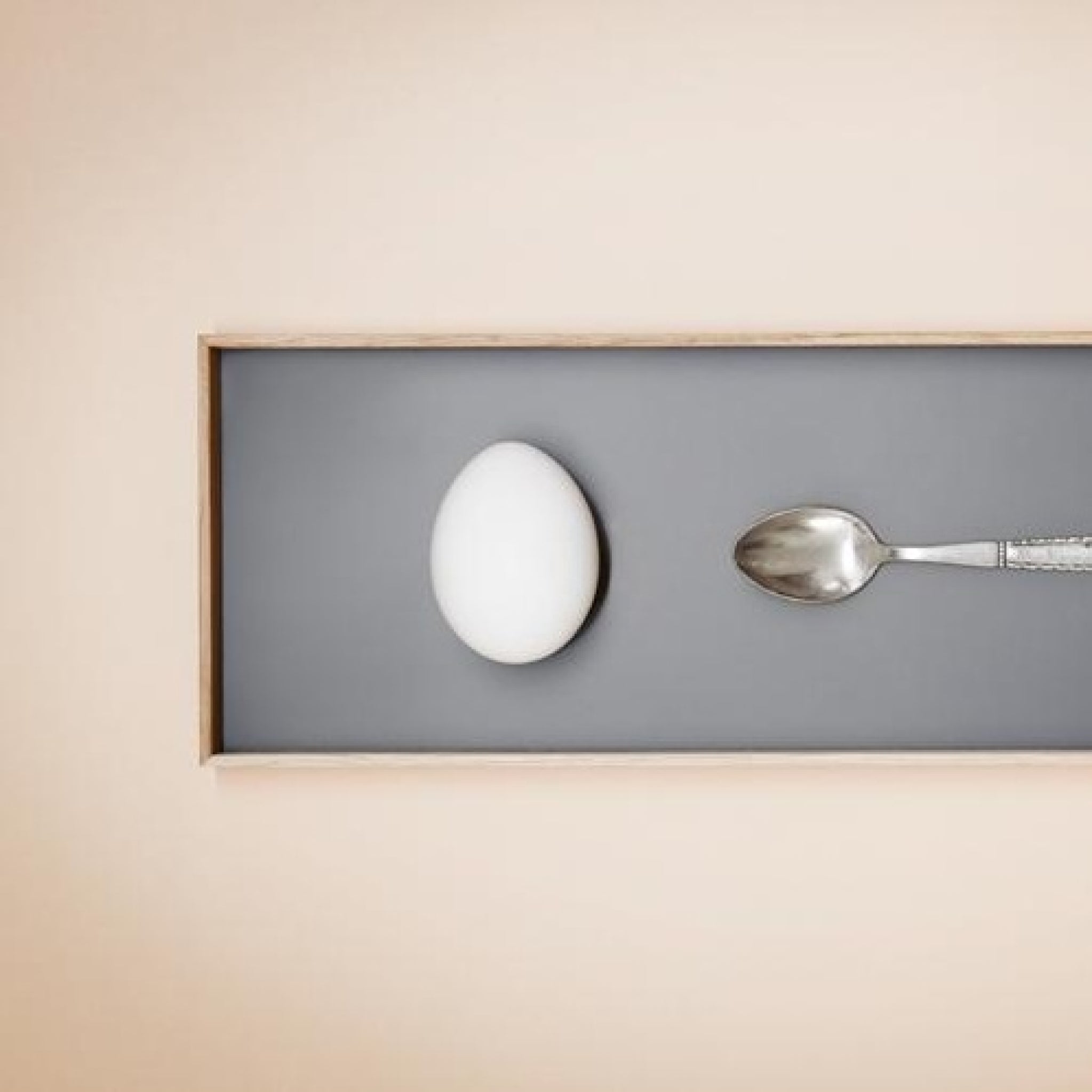 Gejst FRAME Small Oak/Grey Tray - Waterproof MDF, Wooden Edges 37x33cm