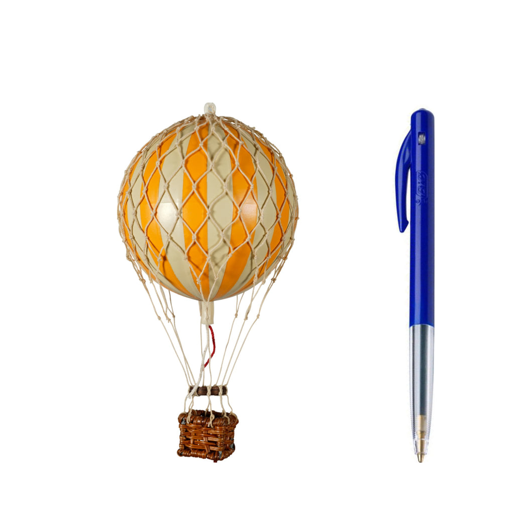 Authentic Models Floating The Skies Balloon Model, Orange/ivory, Ø 8.5 Cm