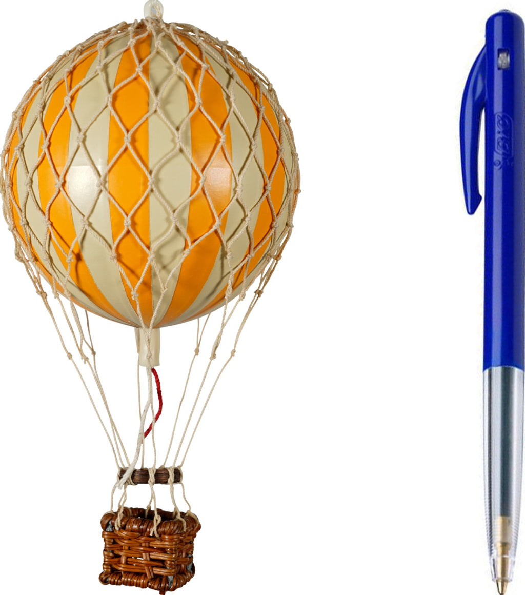 Authentic Models Floating The Skies Balloon Model, Orange/ivory, Ø 8.5 Cm
