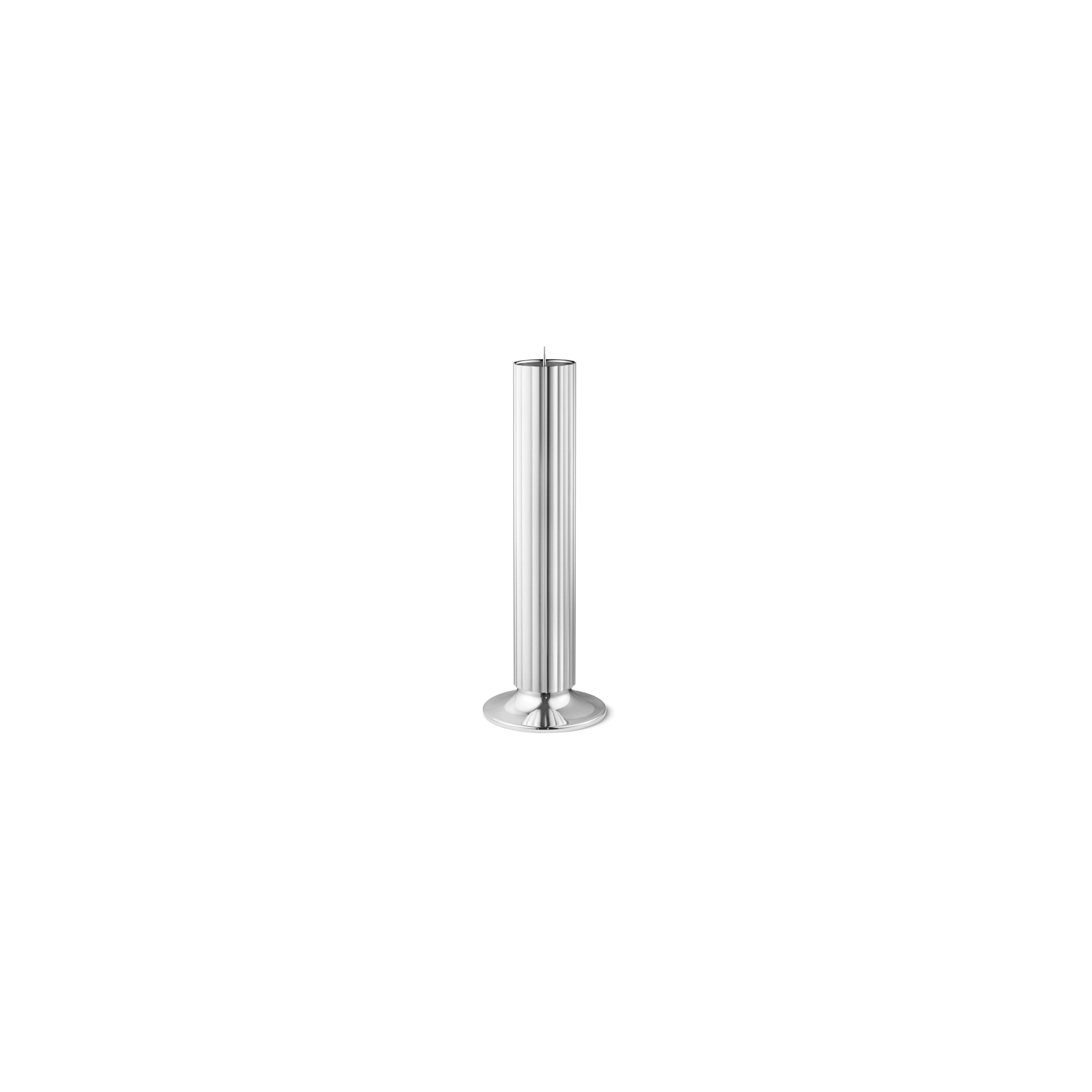 Georg Jensen Bernadott Candle Holder Stainless Steel, H: 40 Cm