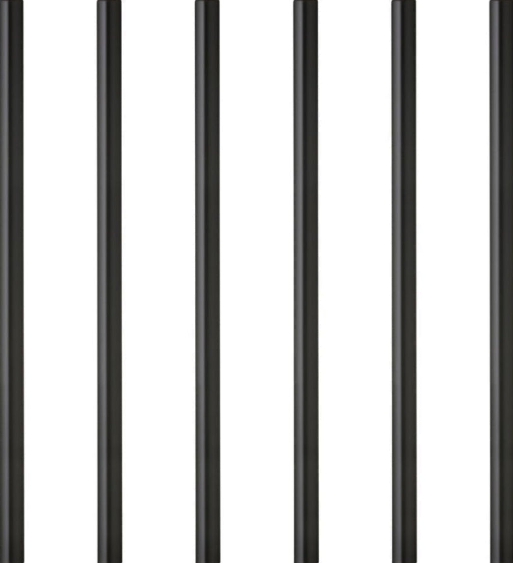 Lyngby Glas straw 6 pcs. black, 6 pcs.