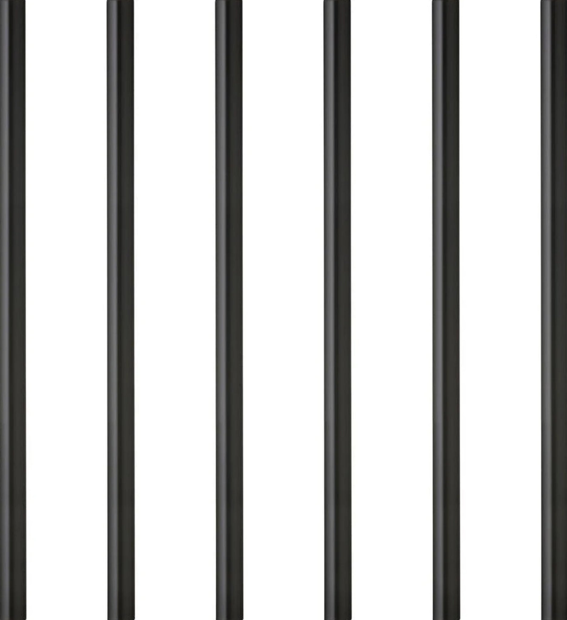 Lyngby Glas straw 6 pcs. black, 6 pcs.