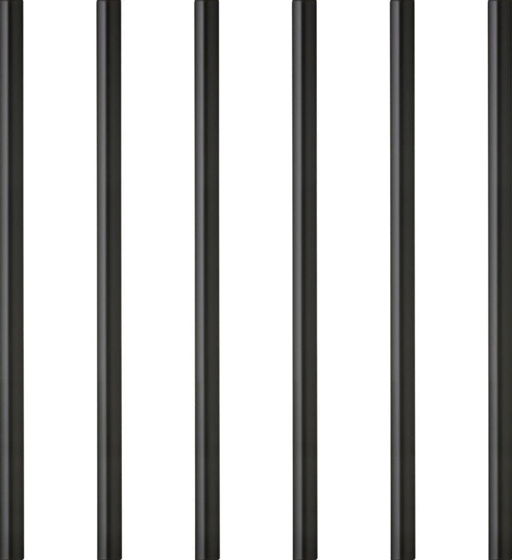 Lyngby Glas straw 6 pcs. black, 6 pcs.