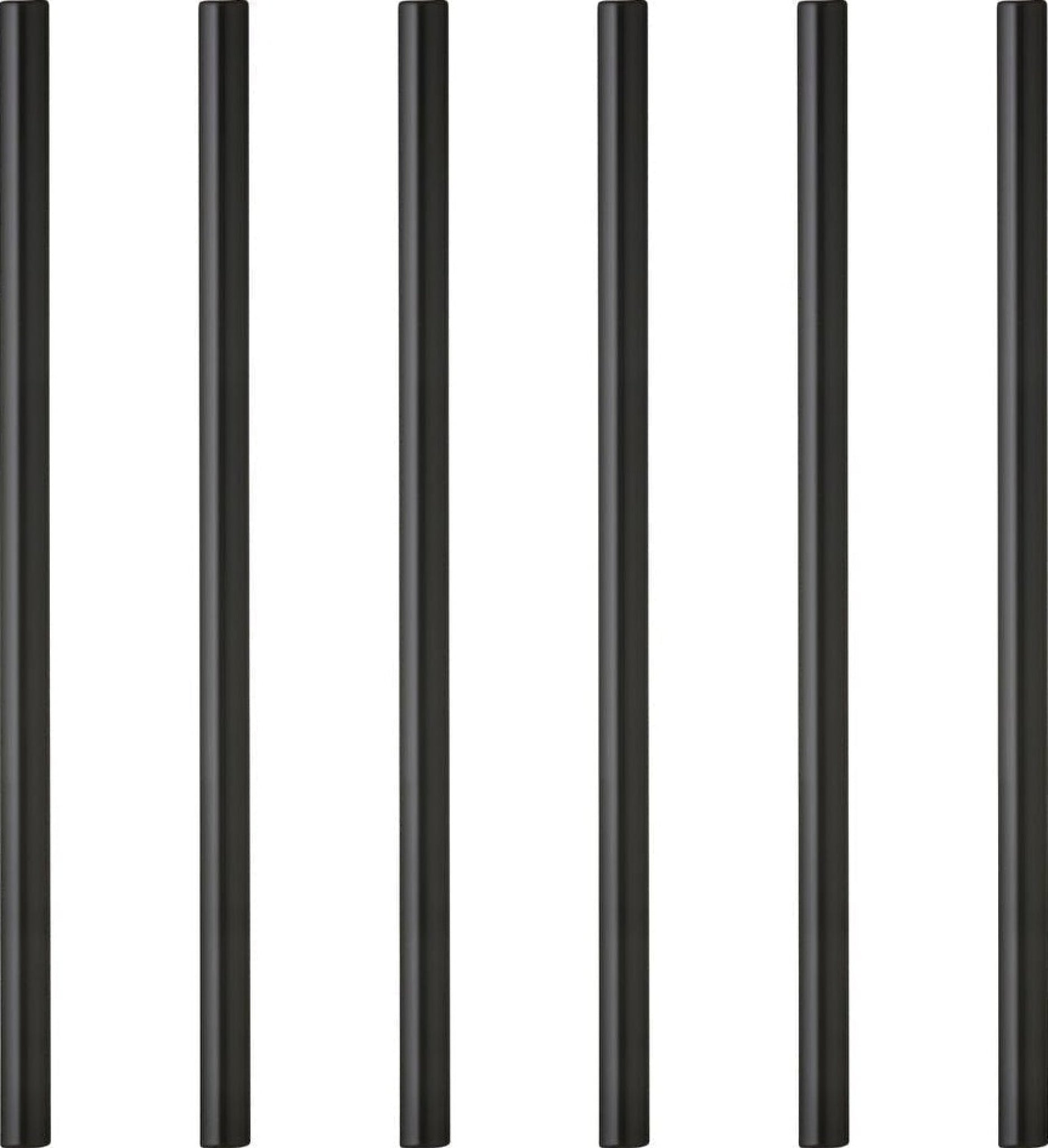 Lyngby Glas straw 6 pcs. black, 6 pcs.