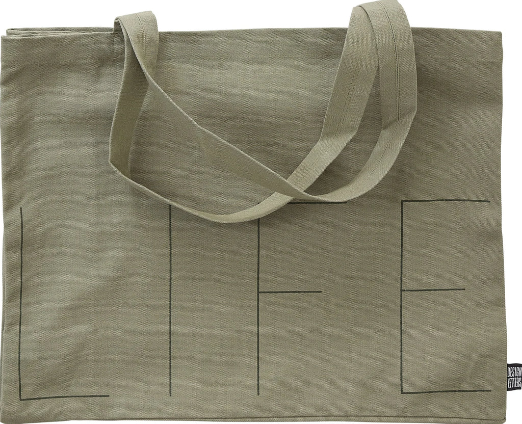 Design Letters Life Carrying Bag, Olive Green