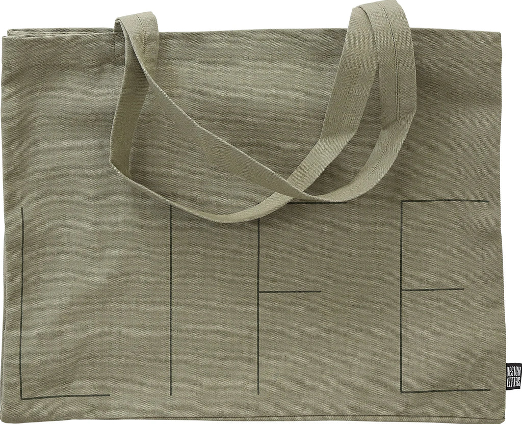 Design Letters Life Carrying Bag, Olive Green