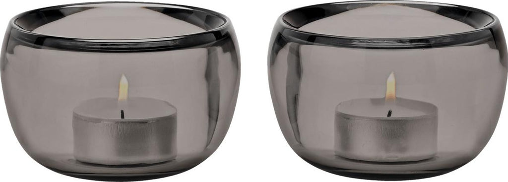Stelton Ora Teelighthalter Set Of 2, Smoke