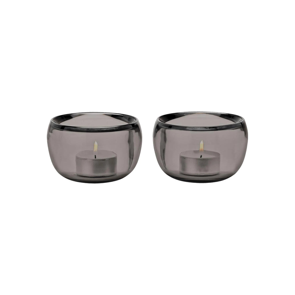 Stelton Ora Teelighthalter Set Of 2, Smoke