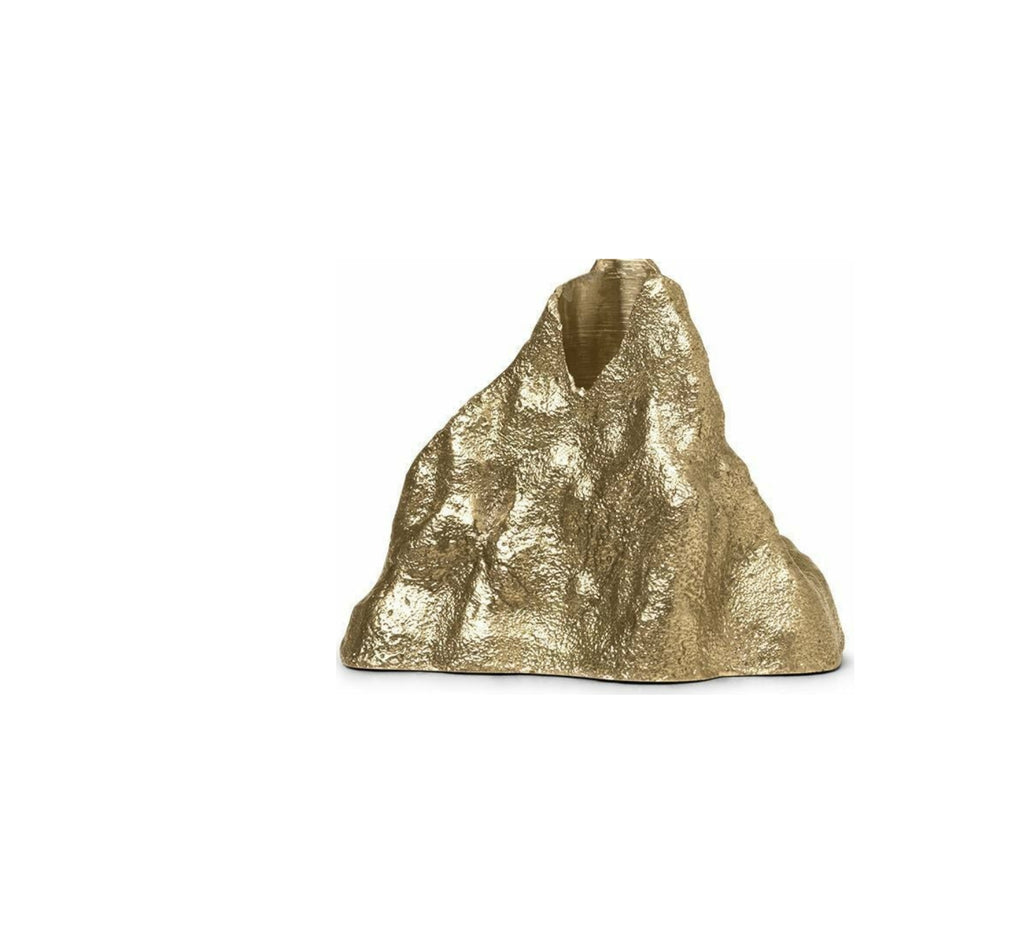 Ferm Living Stone Candle Holder Small, Brass