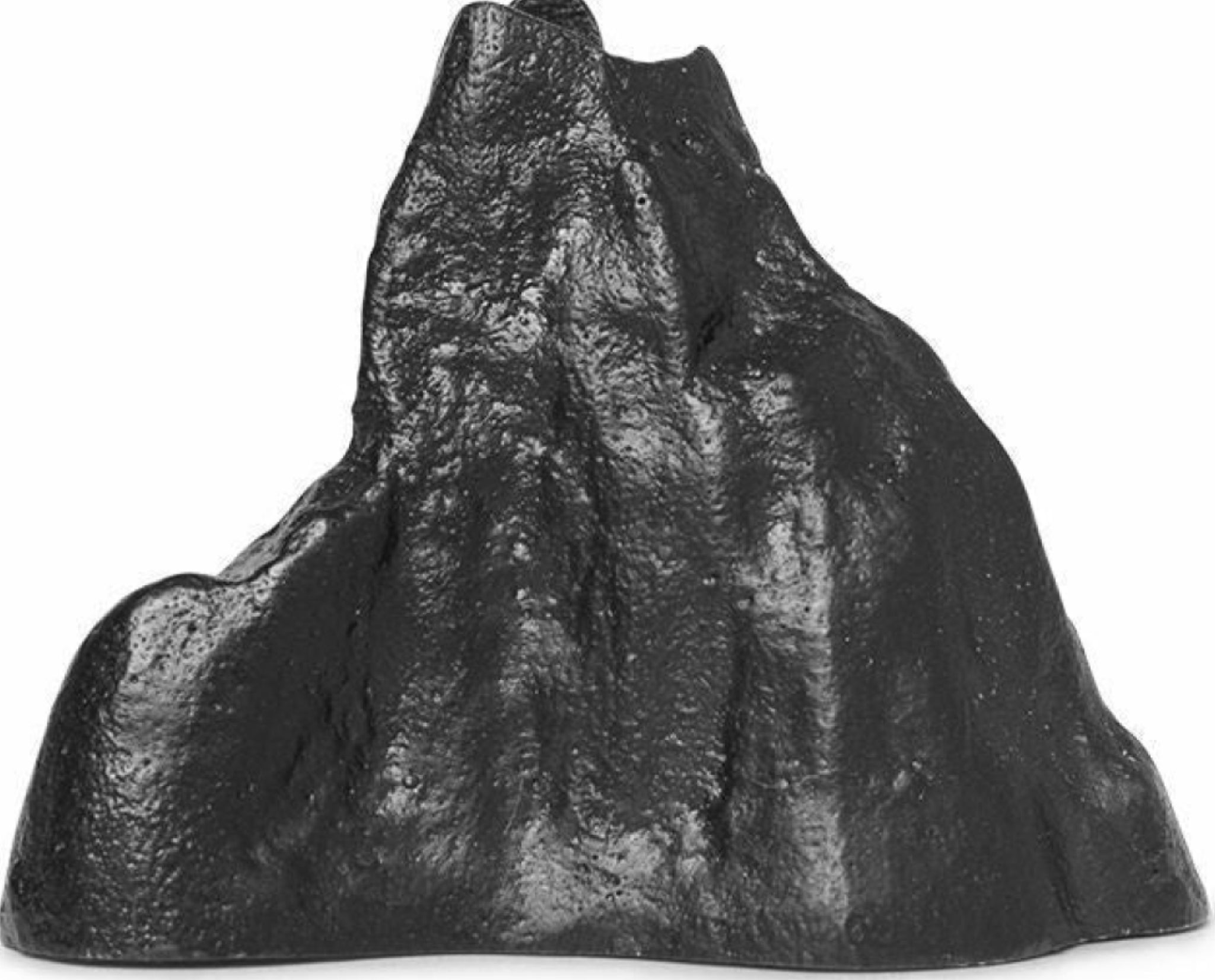 Ferm Living Stone Candle Holder Small, Blackened Aluminium