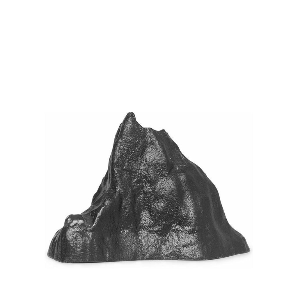 Ferm Living Stone Candle Holder Large, Blackened Aluminium