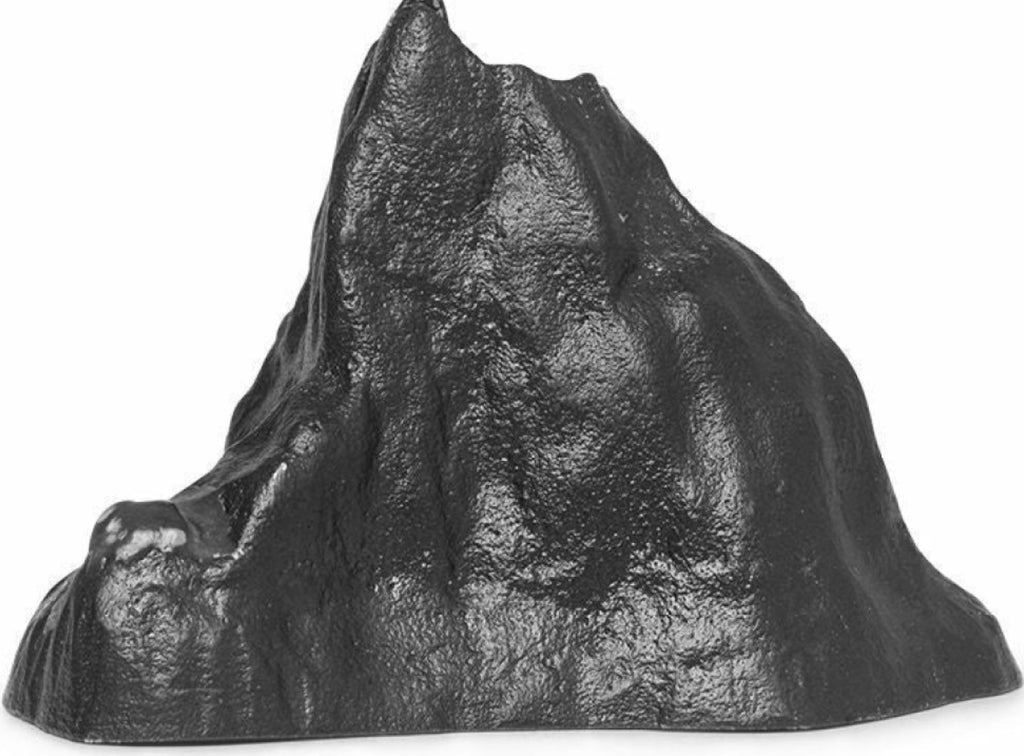 Ferm Living Stone Candle Holder Large, Blackened Aluminium