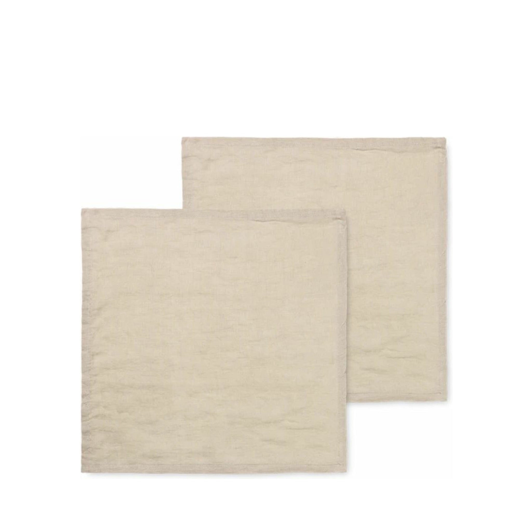 Ferm Living Linen Napkins Set Of 2, Natural