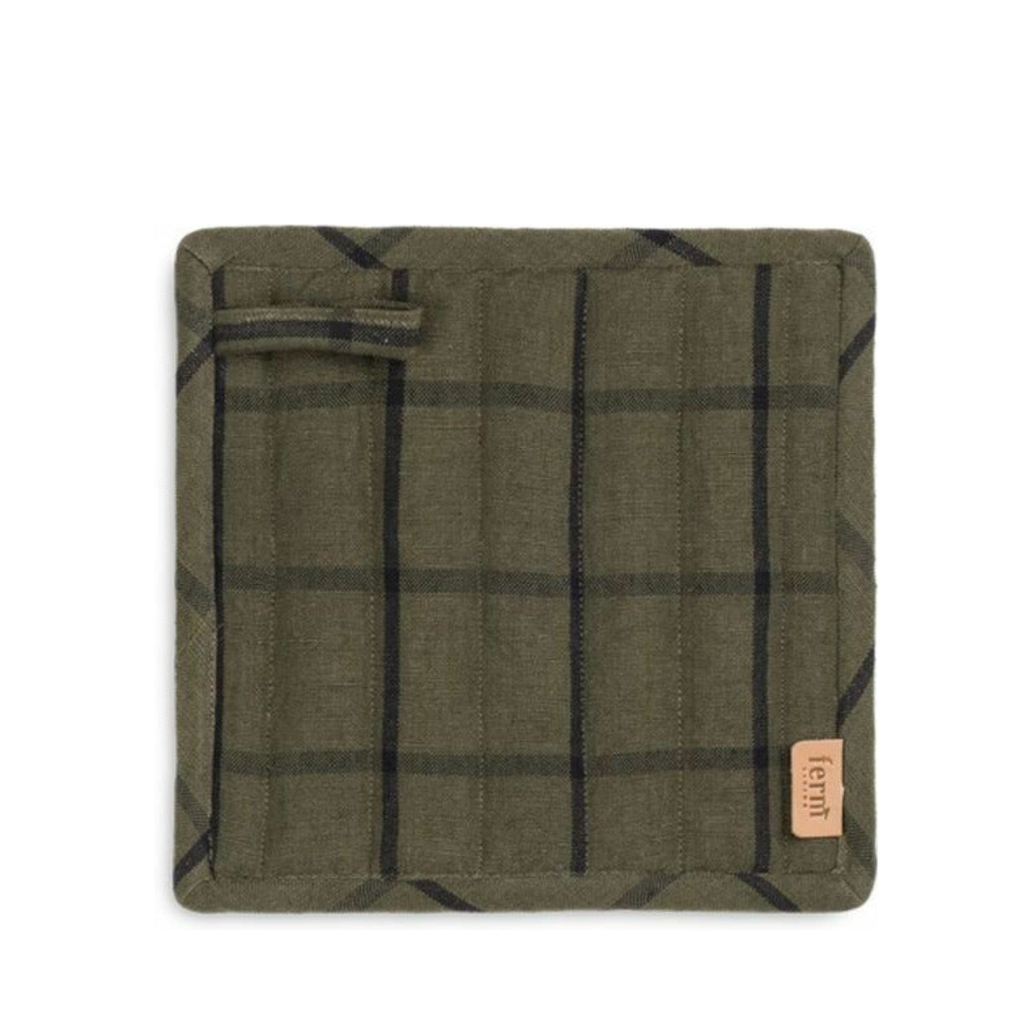 Ferm Living Hale Potholder Set Of 2, Dark Green