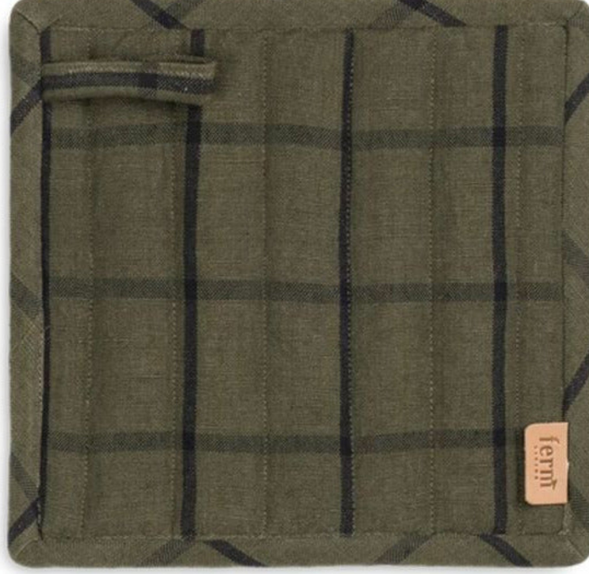 Ferm Living Hale Potholder Set Of 2, Dark Green
