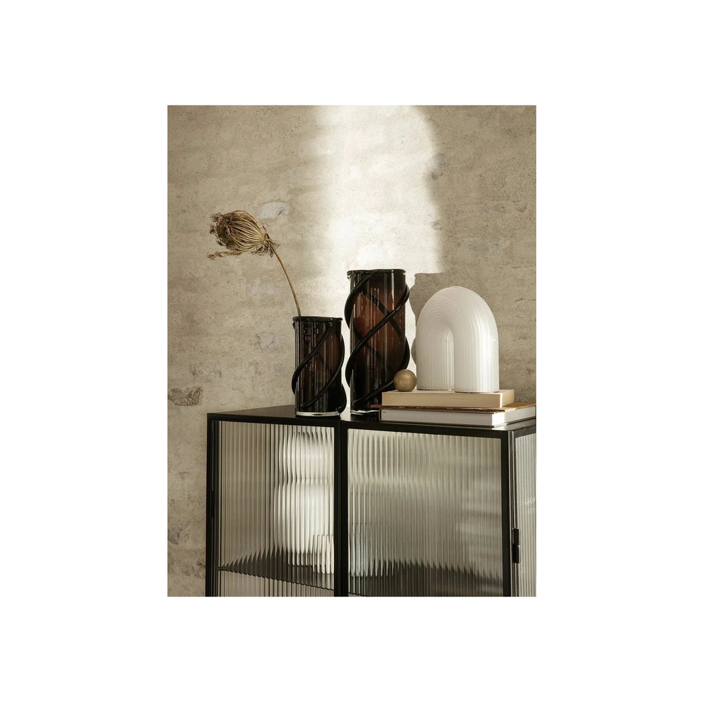 Ferm Living Entwine Vase Small, Dark Amber