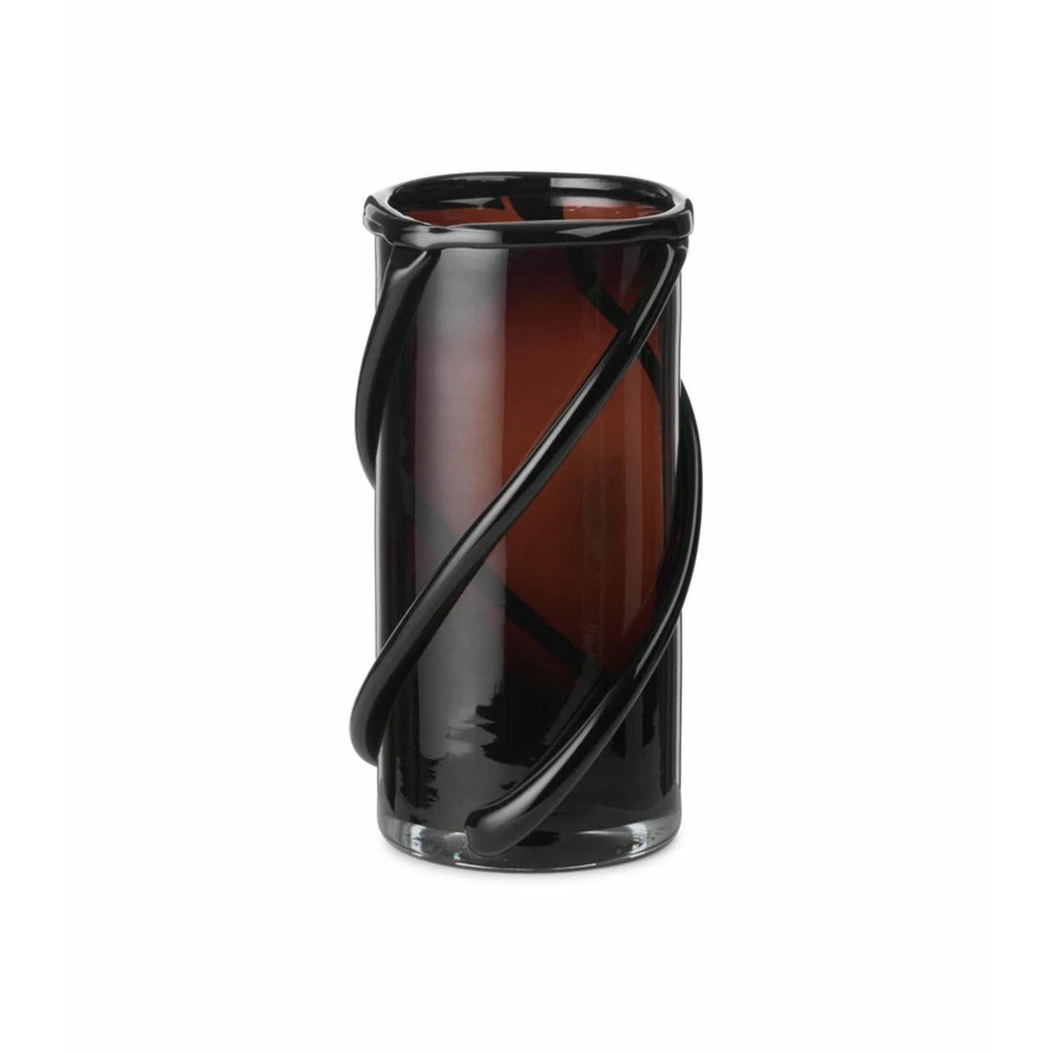 Ferm Living Entwine Vase Small, Dark Amber