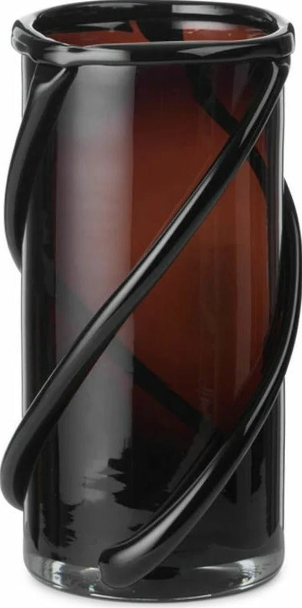 Ferm Living Entwine Vase Small, Dark Amber
