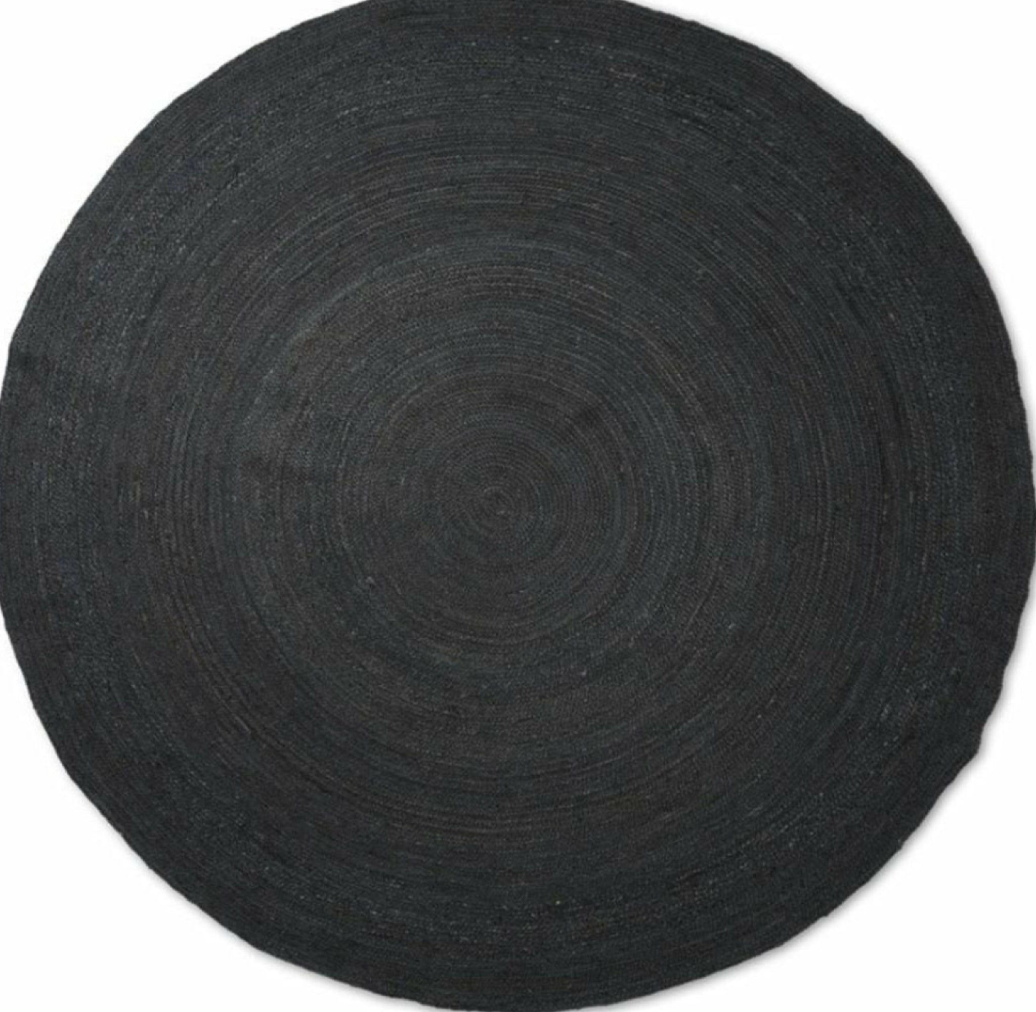 Ferm Living Eternal Round Jute Rug Large, Black