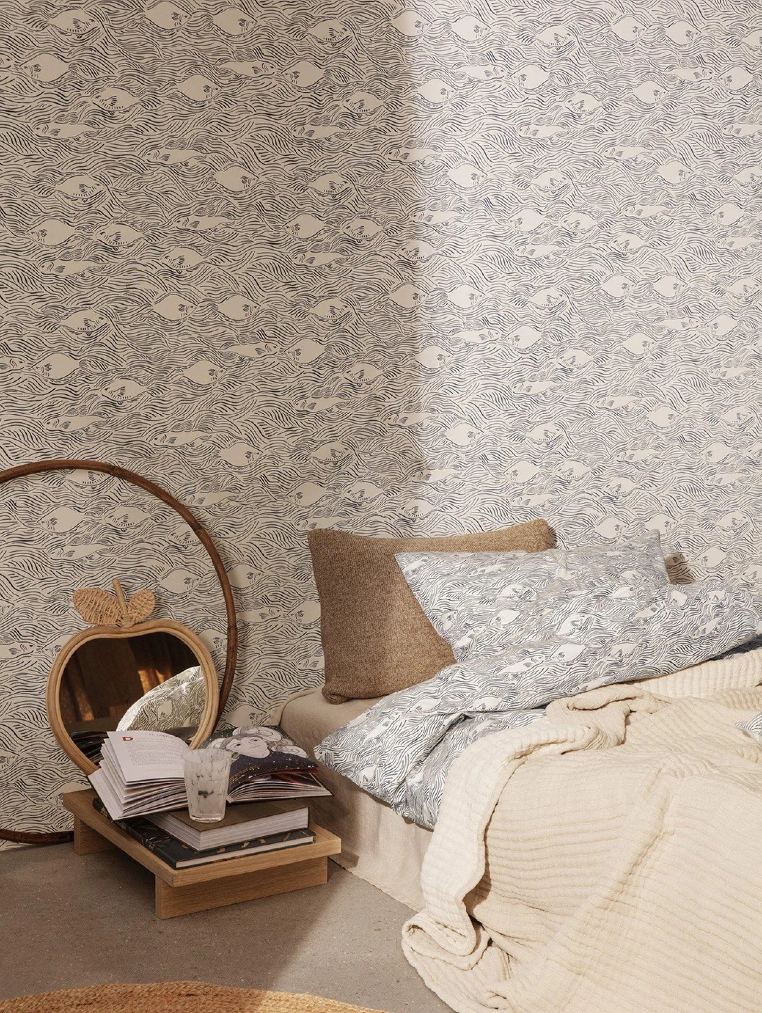 Ferm Living Stream Duvet And Pillowcase Set, Junior