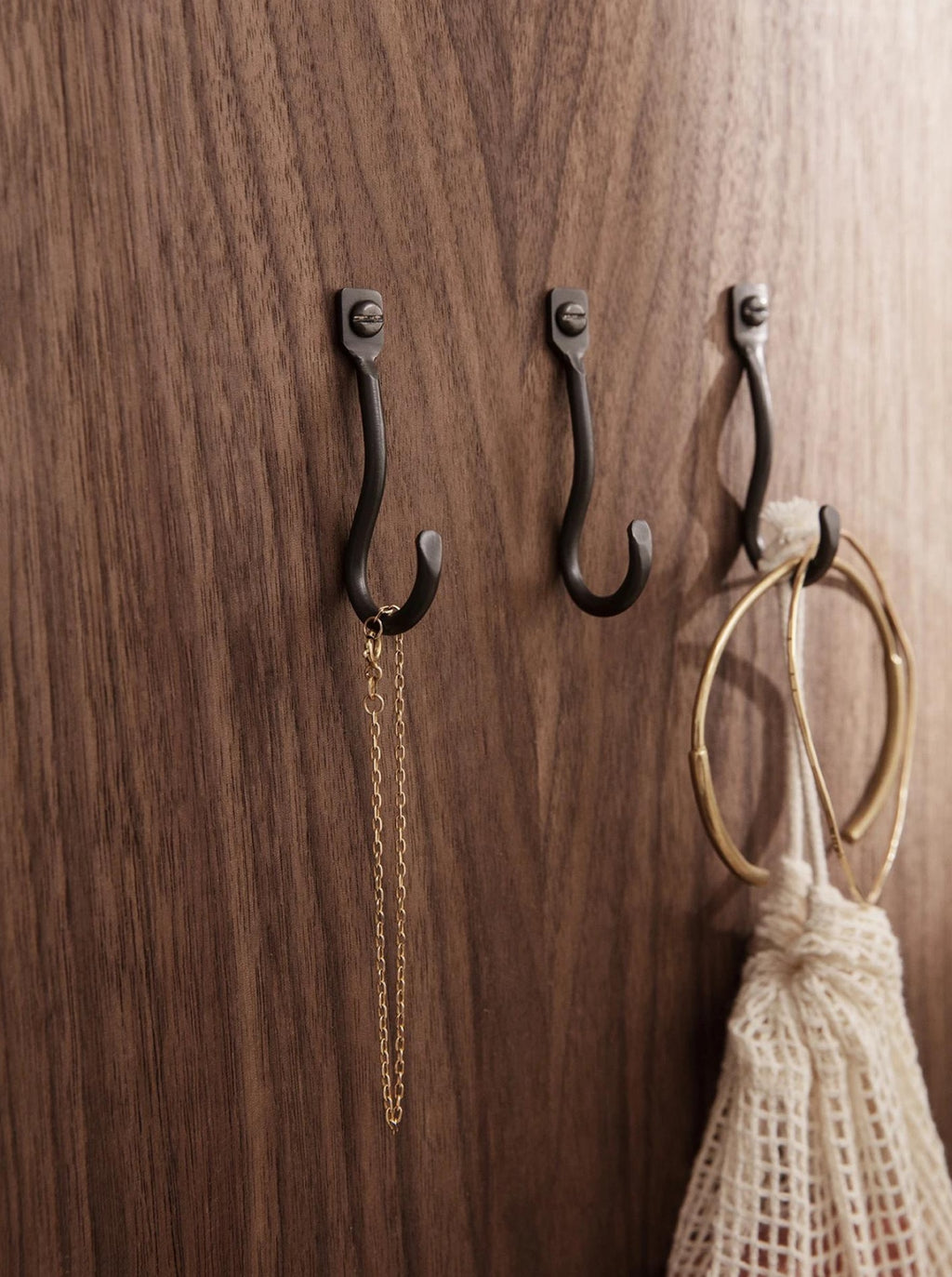 Ferm Living Curvature Mini Hook Black, 3 Pcs.