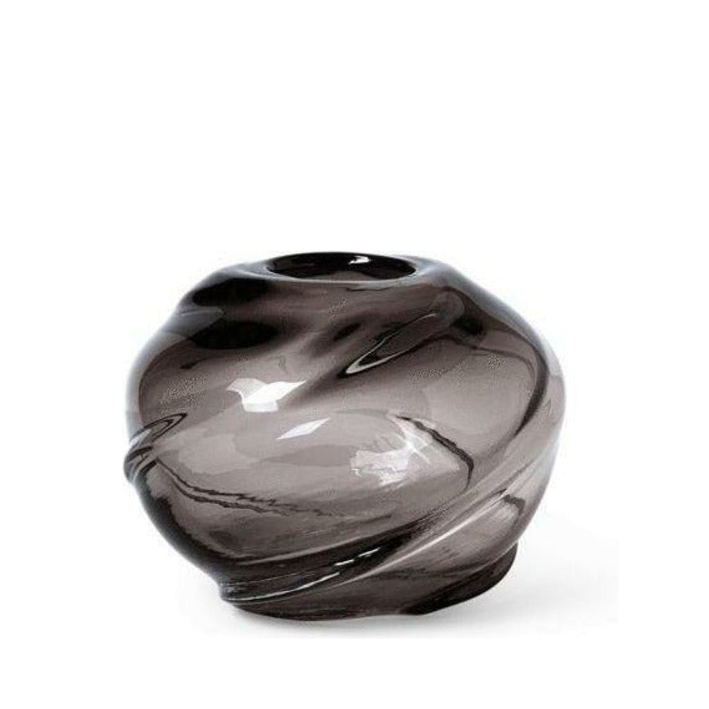Ferm Living Water Swirl Vase Round 21x16 Cm, Smoked Grey