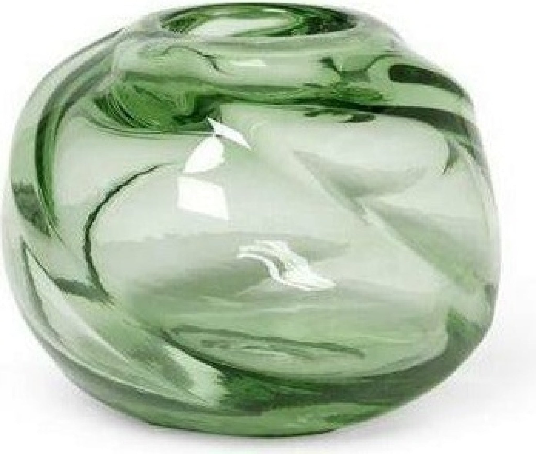 Ferm Living Water Swirl Vase Round Recycled, 16 Cm