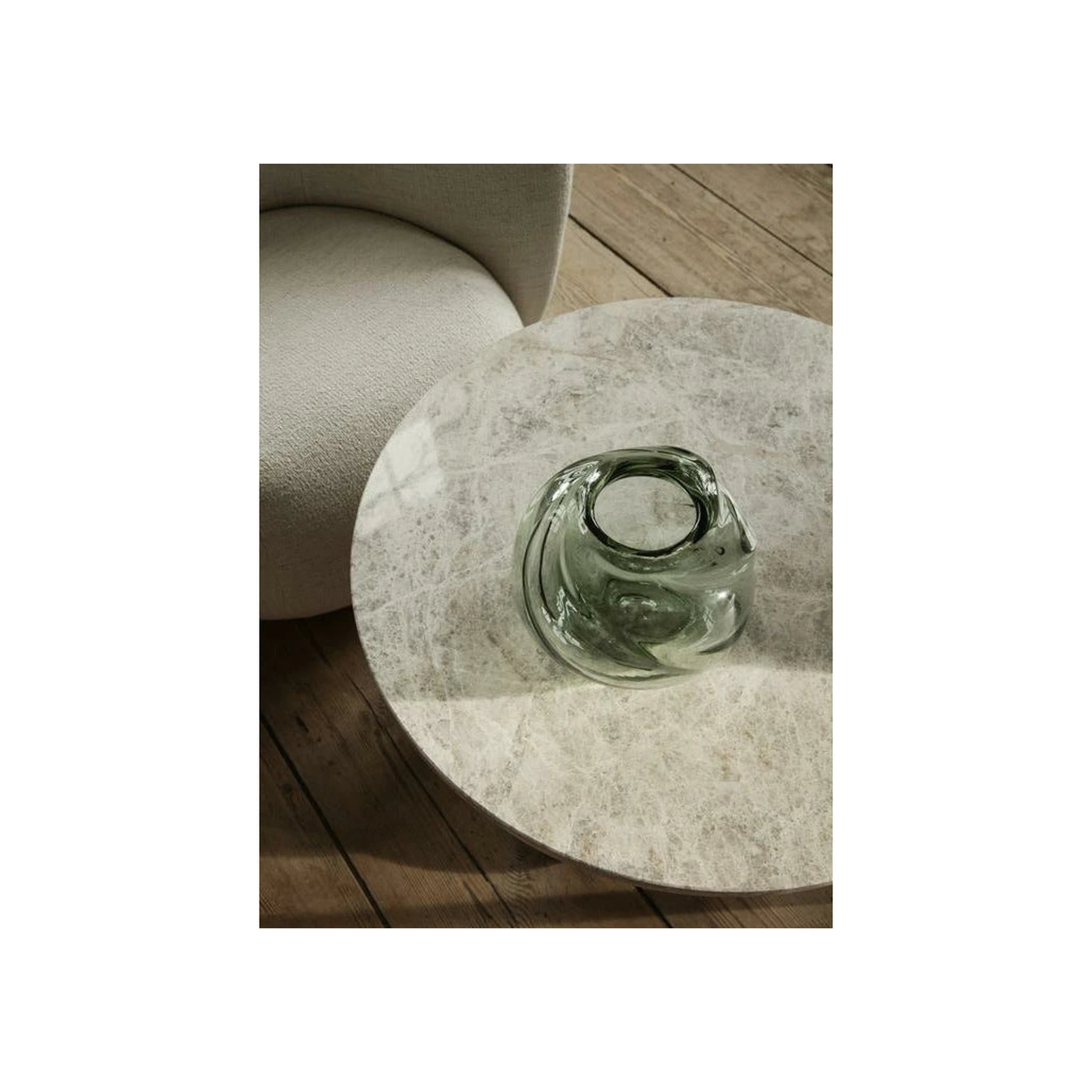 Ferm Living Water Swirl Vase Round Recycled, 16 Cm