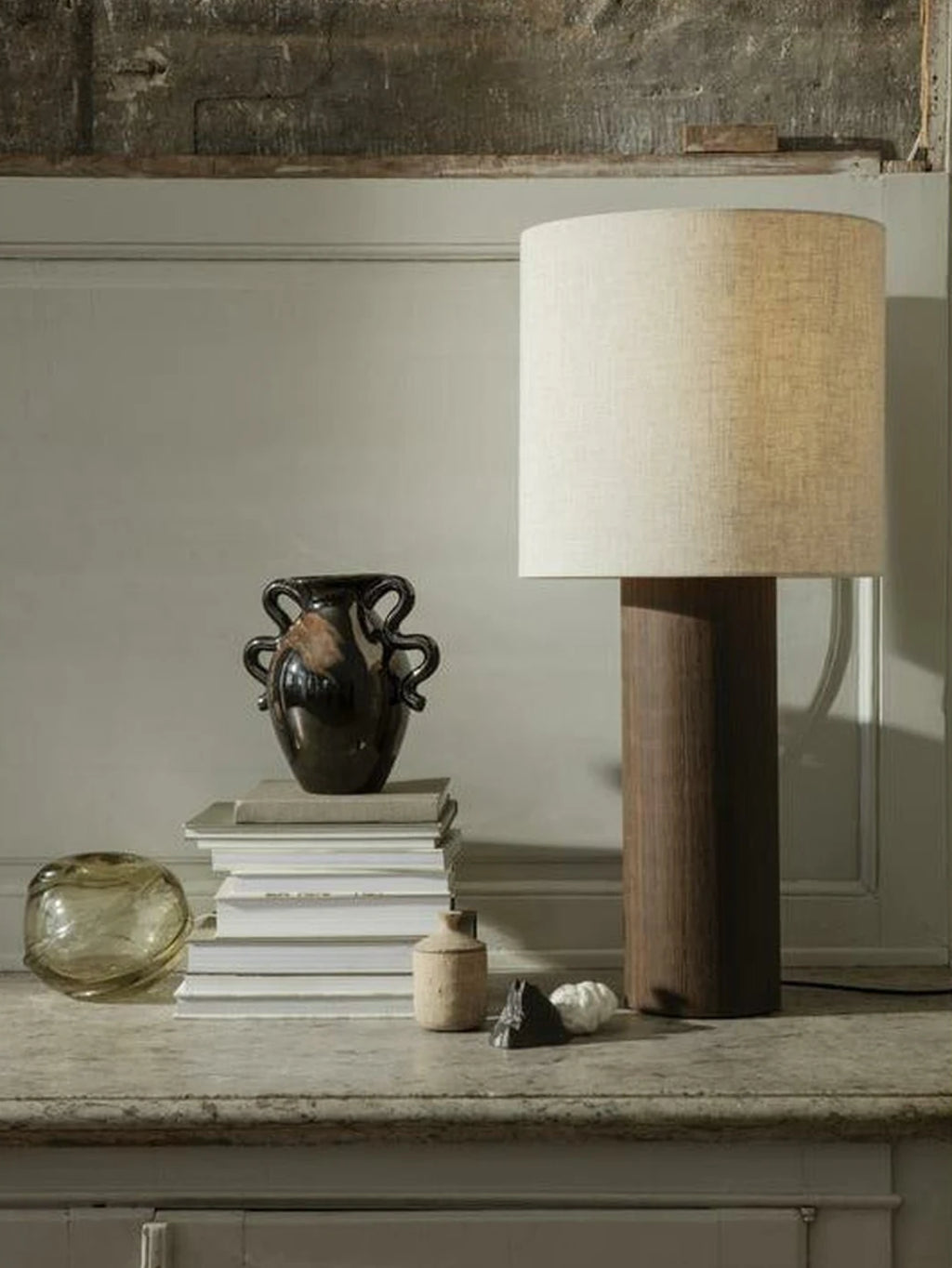 Ferm Living Water Swirl Vase Round Recycled, 16 Cm