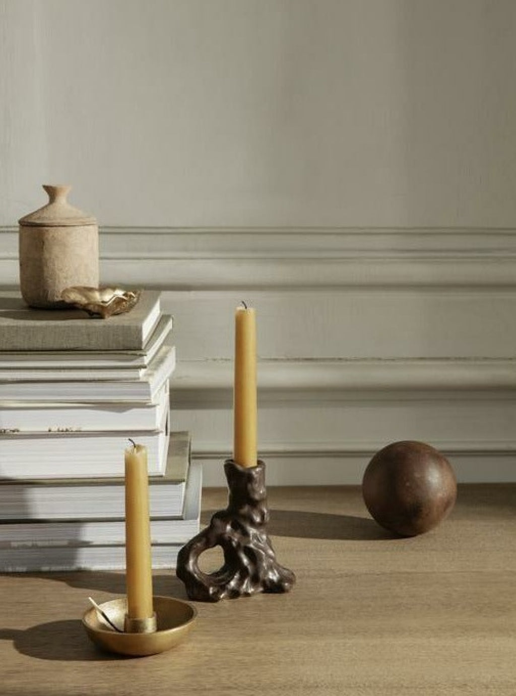 Ferm Living Bowl Candlestick Single, Brass