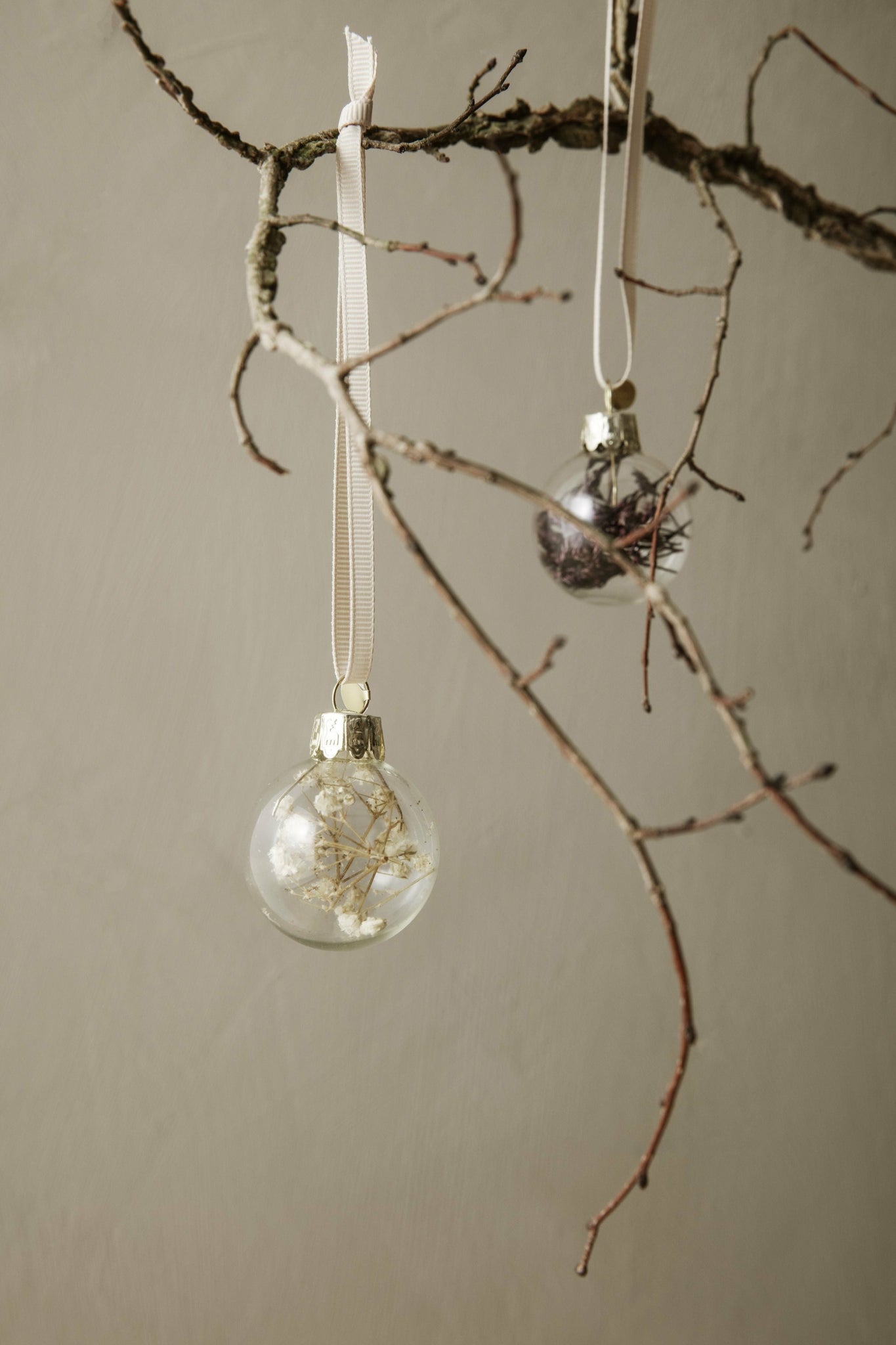 Ferm Living Flora Christmas Tree Decorations Medium Set Of 4, Purple