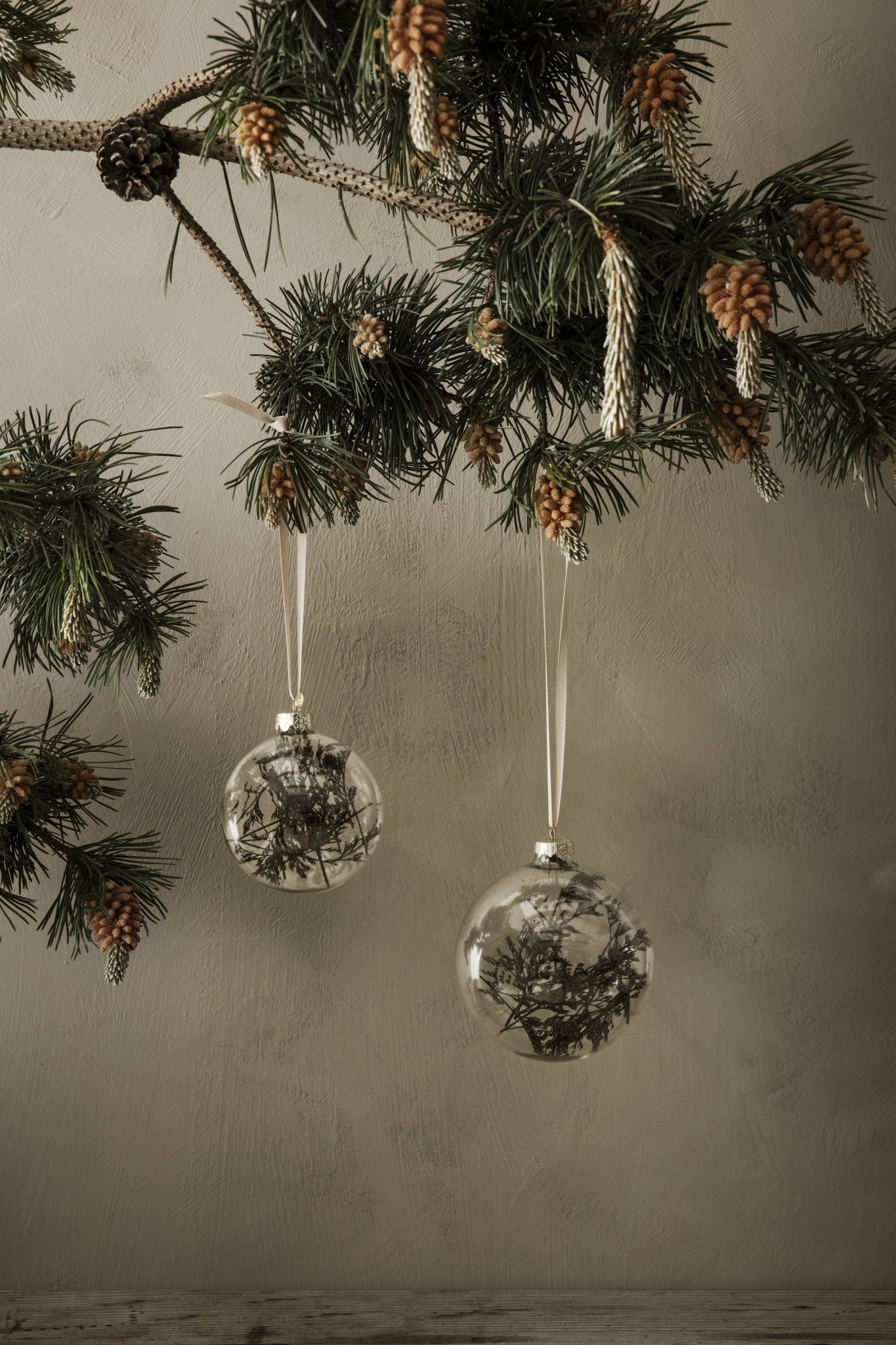 Ferm Living Flora Christmas Tree Decorations Small Set Of 4, Purple