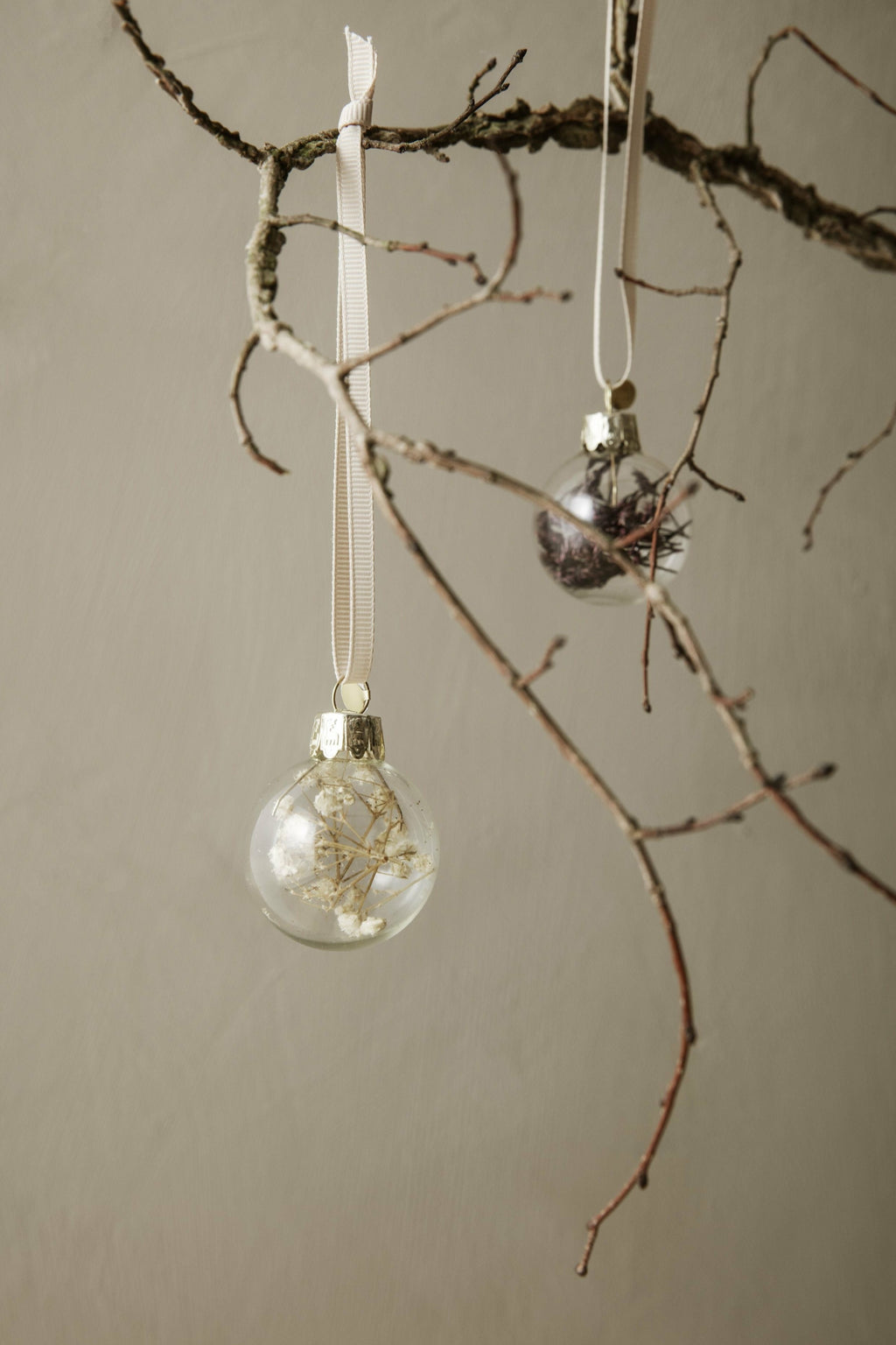 Ferm Living Flora Christmas Tree Decorations Small Set Of 4, Purple