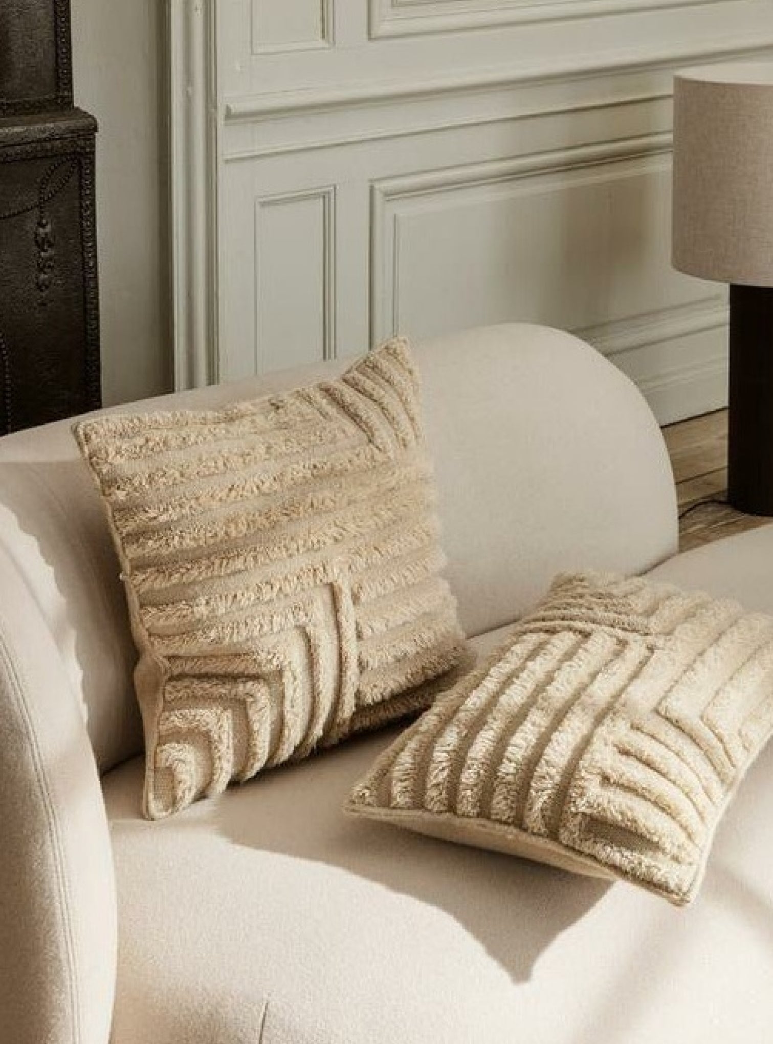 Ferm Living Crease Rectangular Wool Pillow, 60x40 Cm