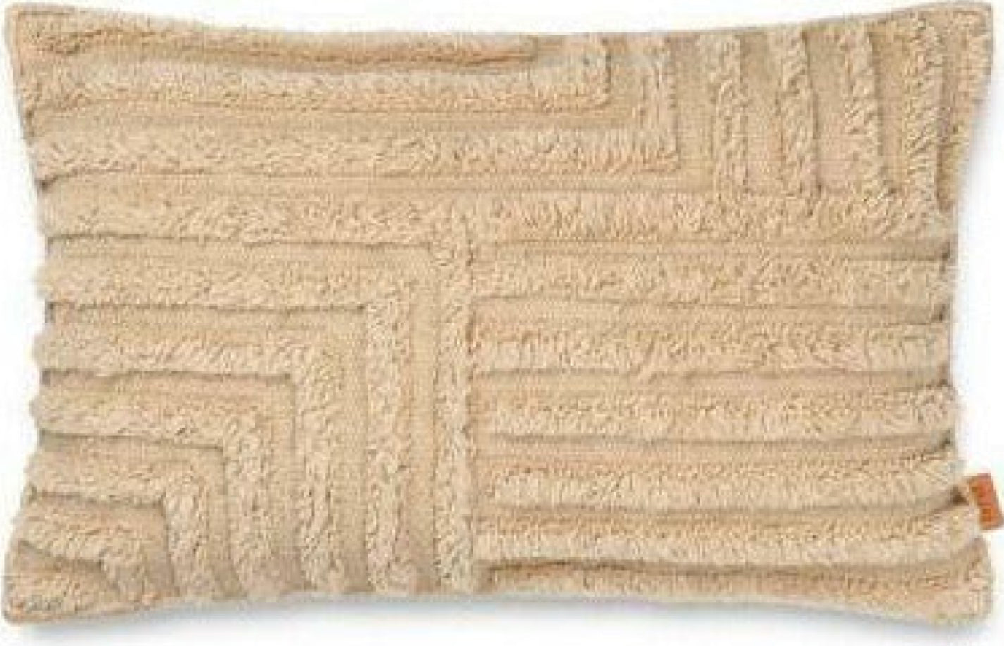 Ferm Living Crease Rectangular Wool Pillow, 60x40 Cm