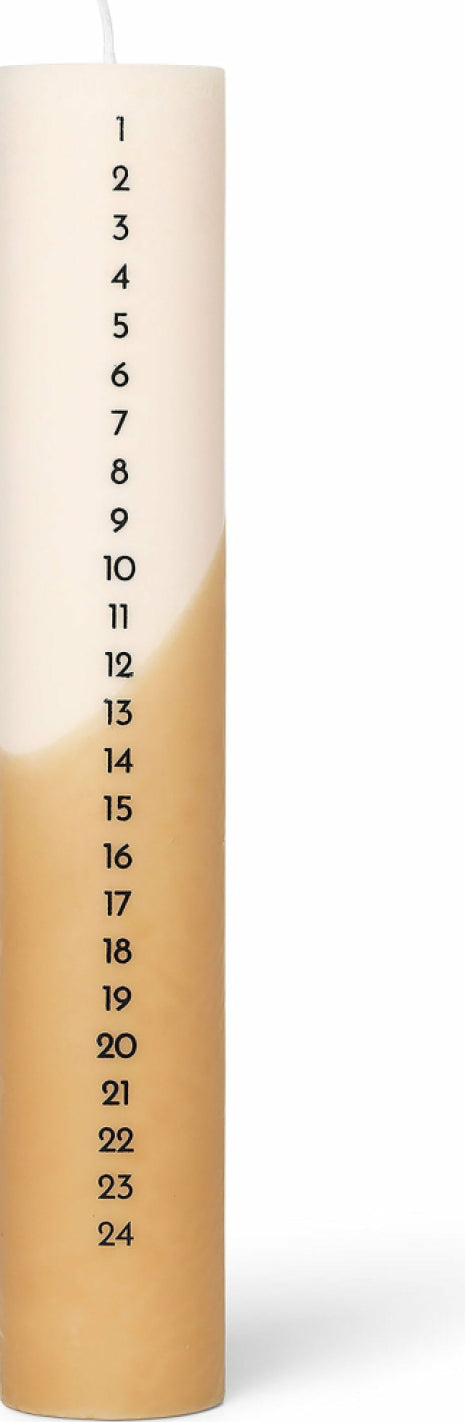 Ferm Living Christmas Calendar Candle, Straw