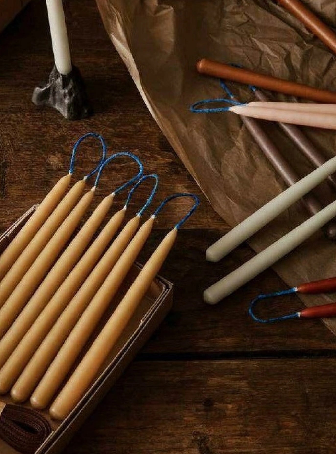 Ferm Living Dipped Candles Set Of 8 1,2x15 Cm, Amber