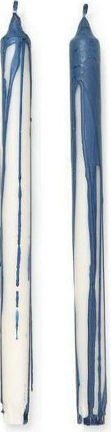 Ferm Living Dryp Candles Set Of 2 2,3x30 Cm, Dark Blue