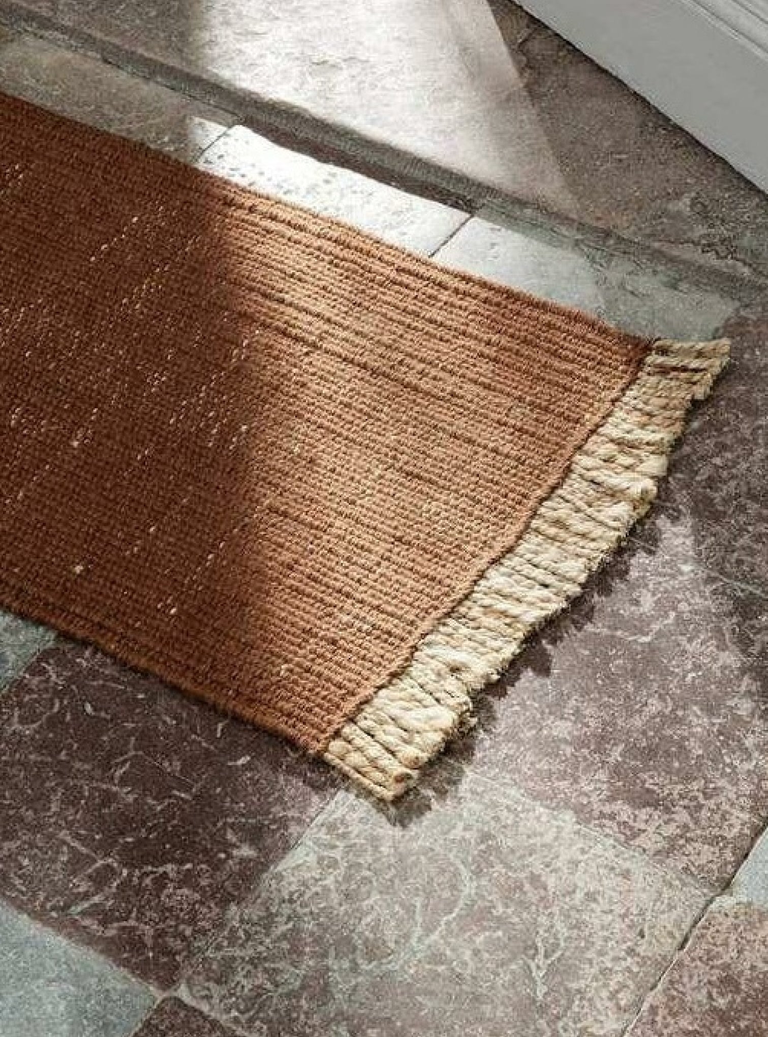 Ferm Living Block Mat 80x50 Cm, Dark Red