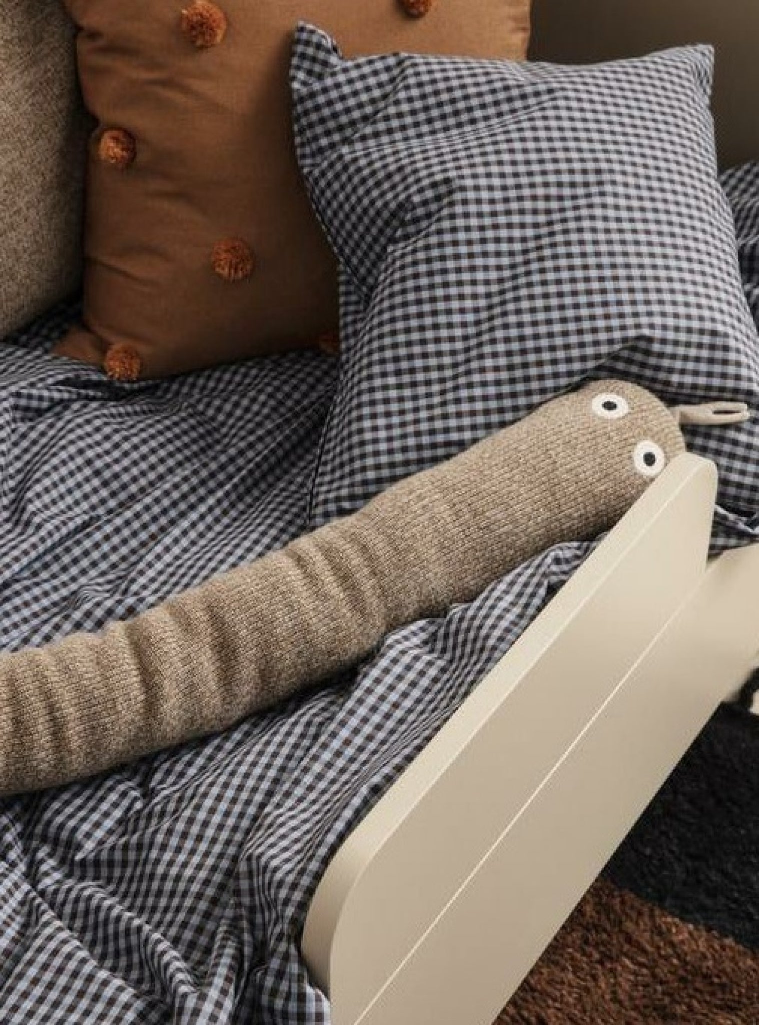 Ferm Living Check Bed Linen Junior 100x140 Cm, Blue