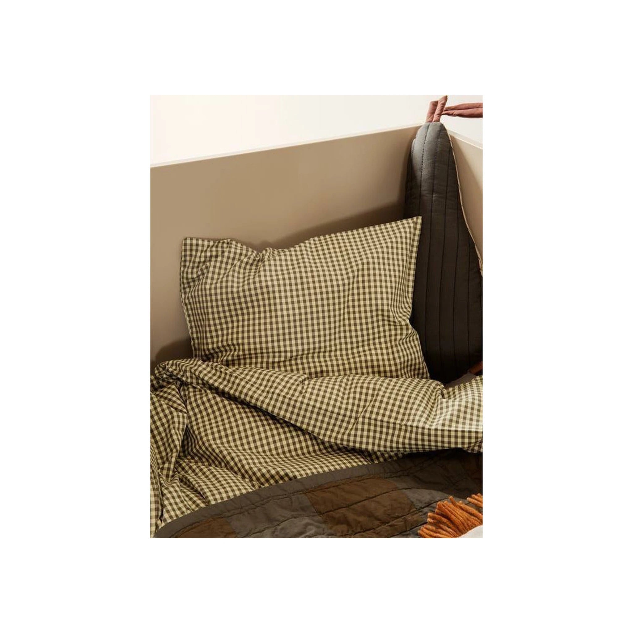 Ferm Living Check Bed Linen Baby 70x100 Cm, Yellow