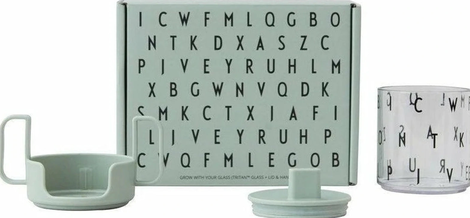 Design Letters Grow with your cup set Melamine, Green