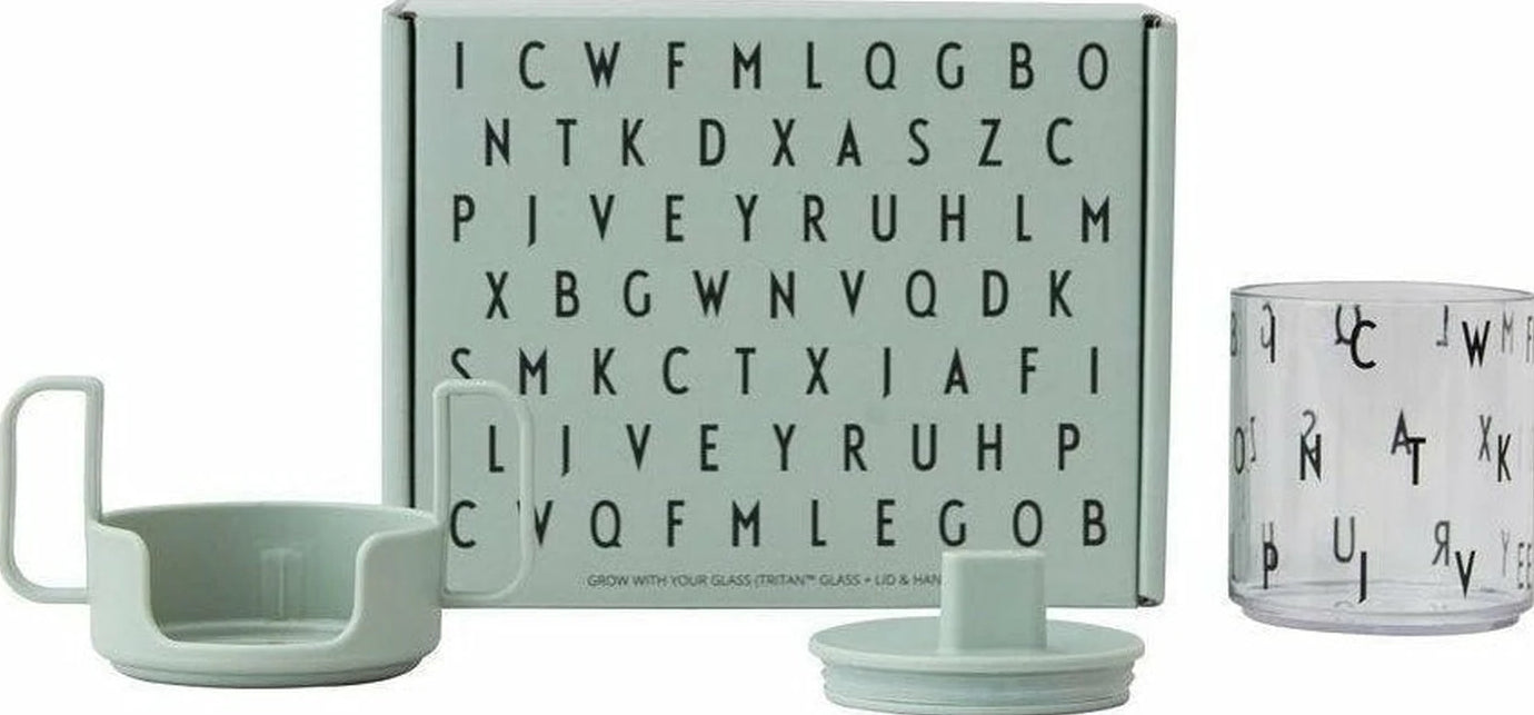 Design Letters Grow with your cup set Melamine, Green