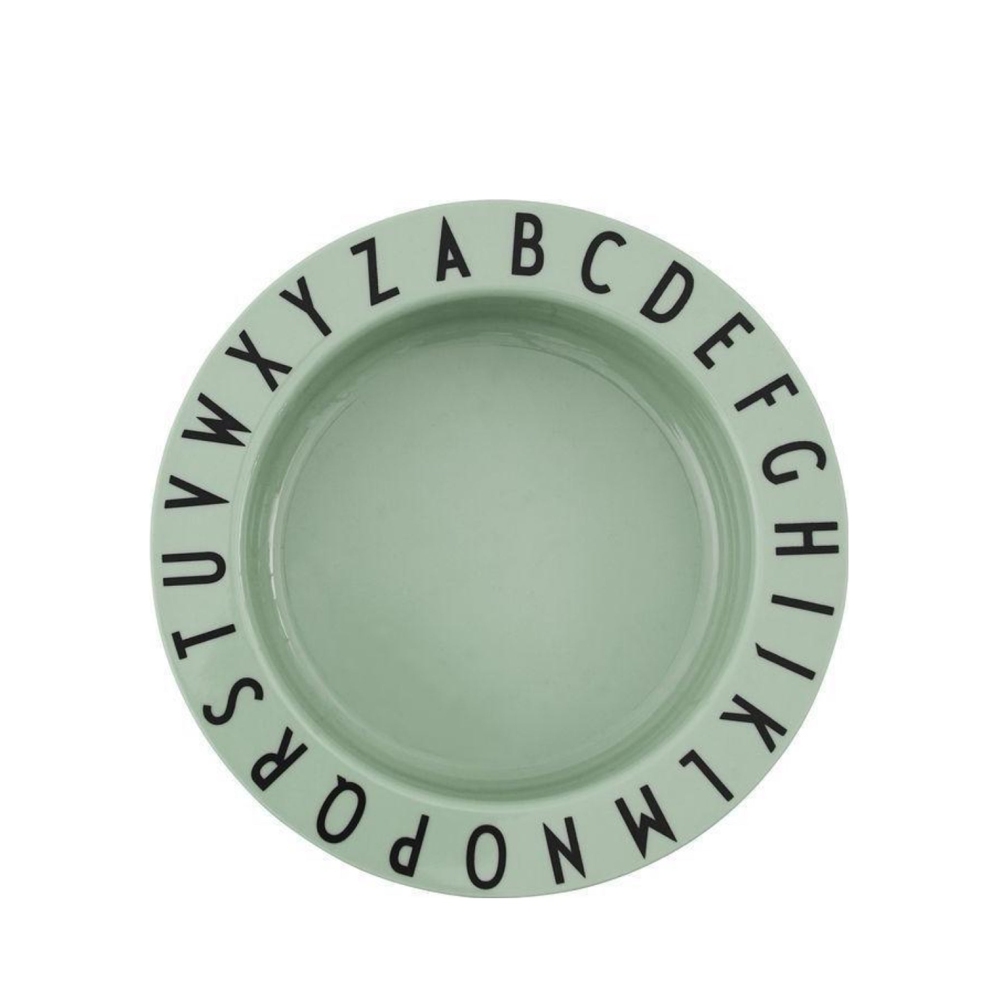 Design Letters Eat & Learn Deep Plate Tritan Green, ABC
