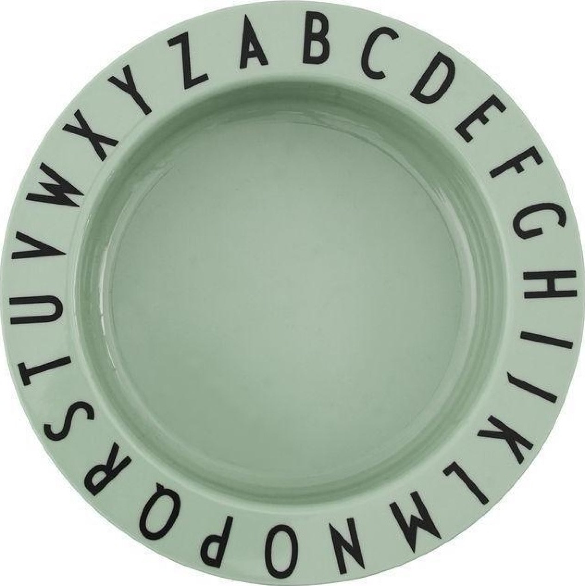 Design Letters Eat & Learn Deep Plate Tritan Green, ABC