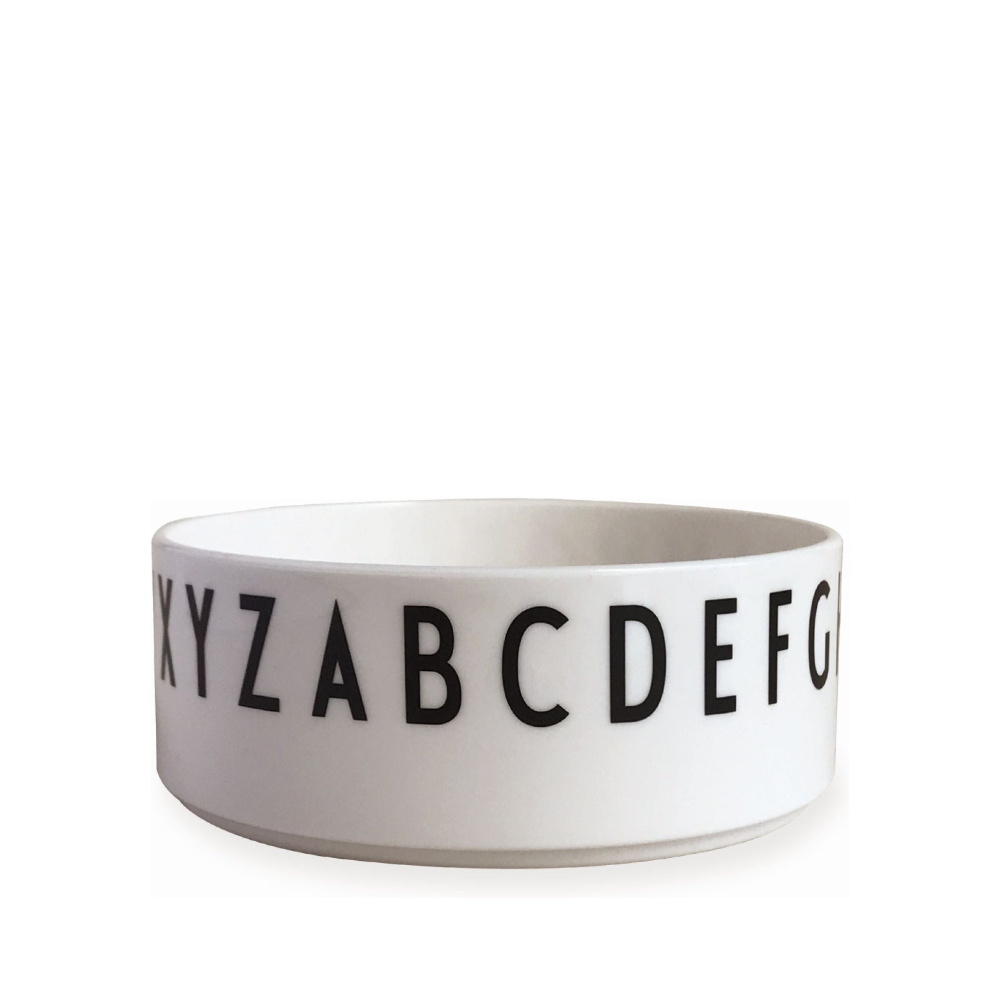 Design Letters Eat & Learn Round Bowl Tritan, White