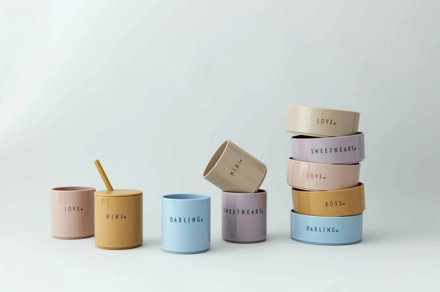 Design Letters Mini Favorite Bowl Tritan Beige, Love