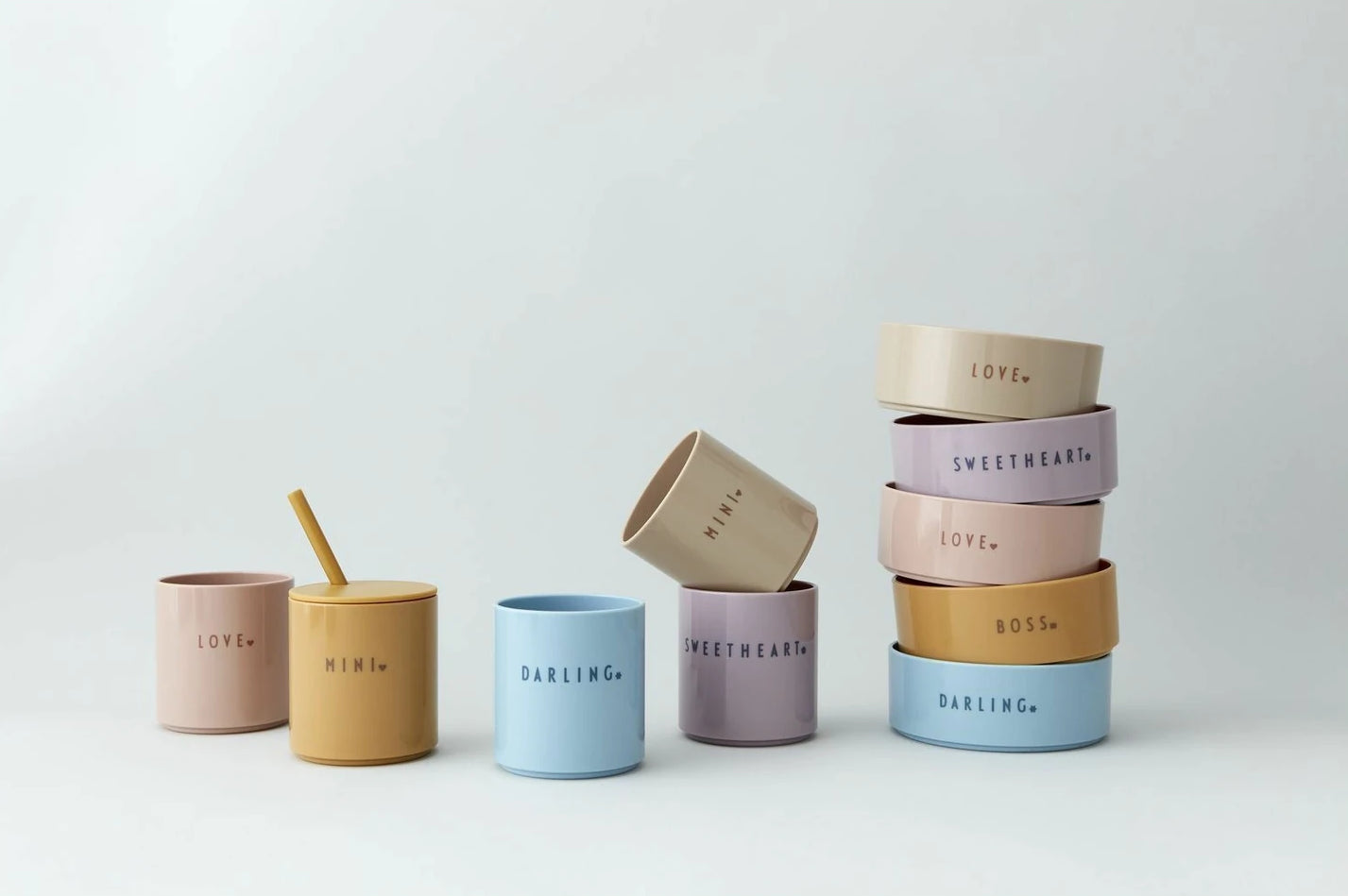 Design Letters Mini Favorite Bowl Tritan Light Blue, Darling