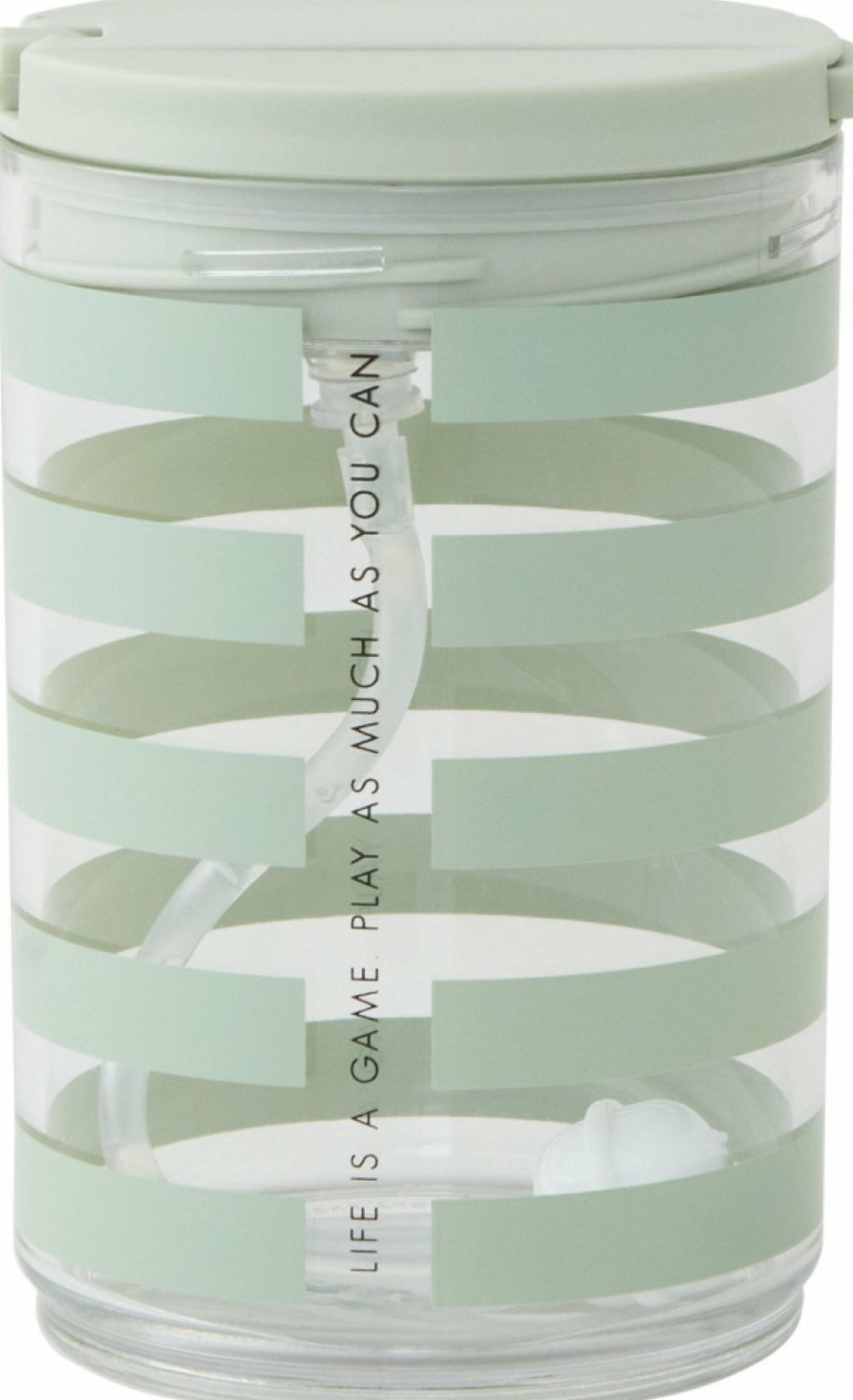 Design Letters Kids Straw Mug 330 ml, Light GR 端 N Striped