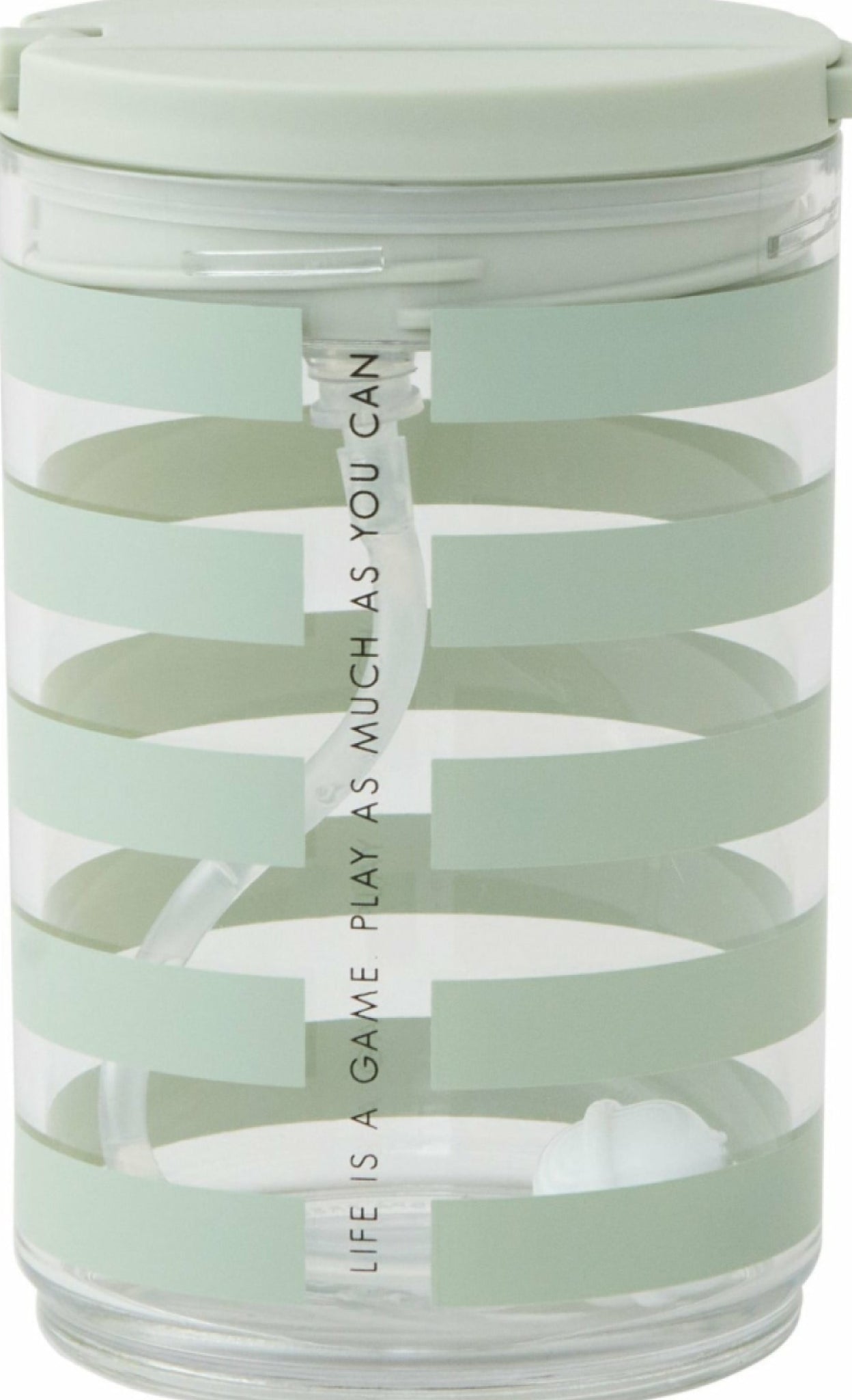 Design Letters Kids Straw Mug 330 ml, Light GR 端 N Striped